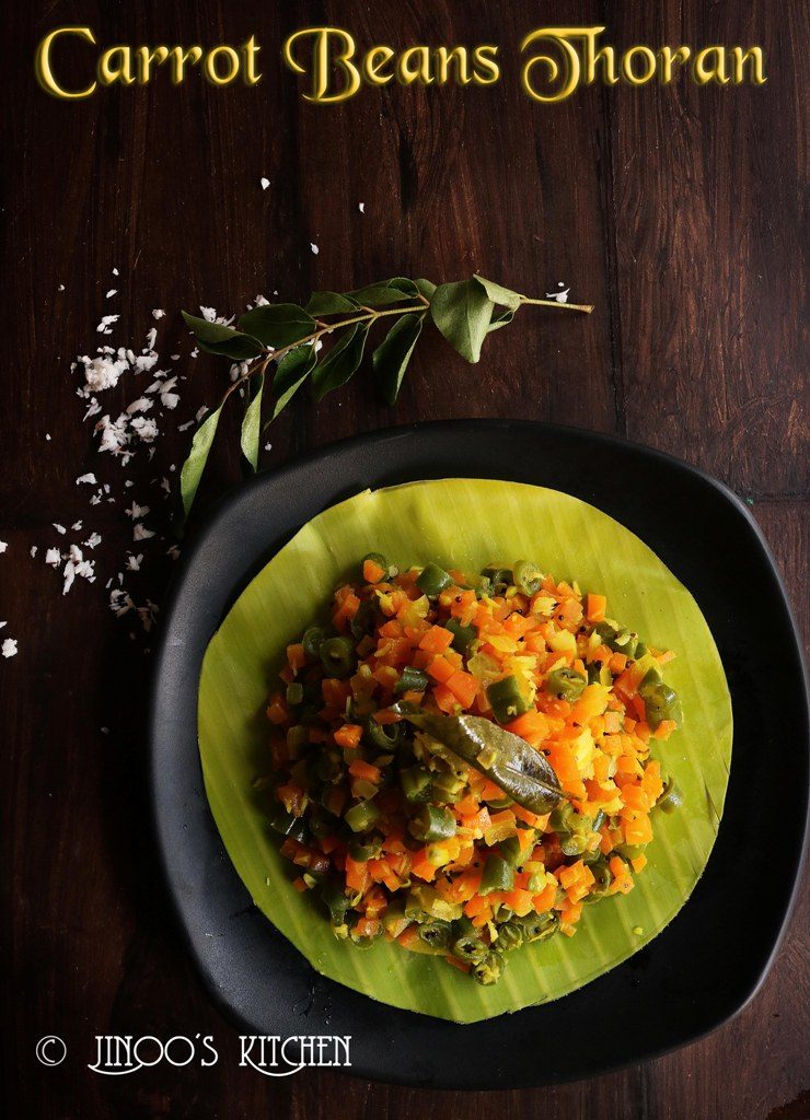 Carrot beans thoran recipe