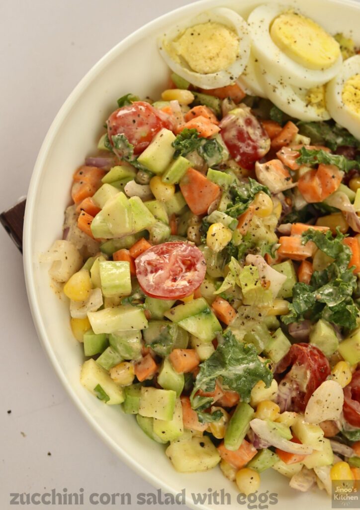 zucchini corn salad - indian salad