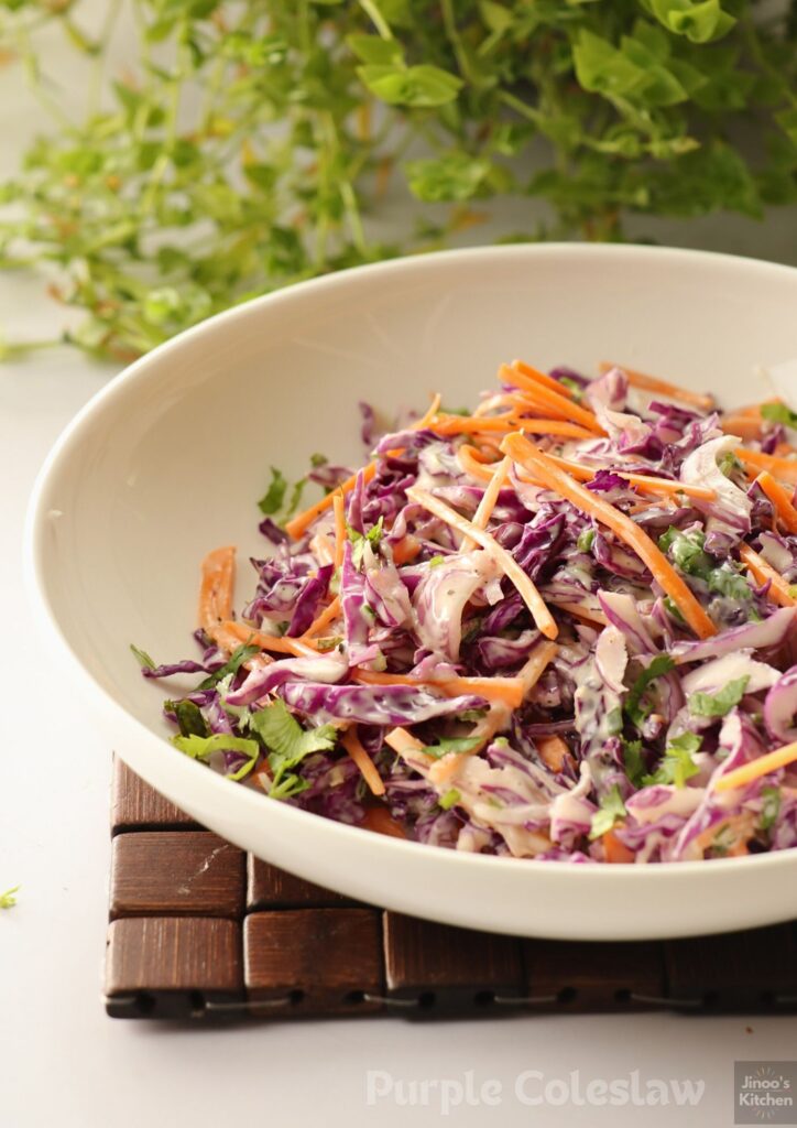 purple cabbage coleslaw