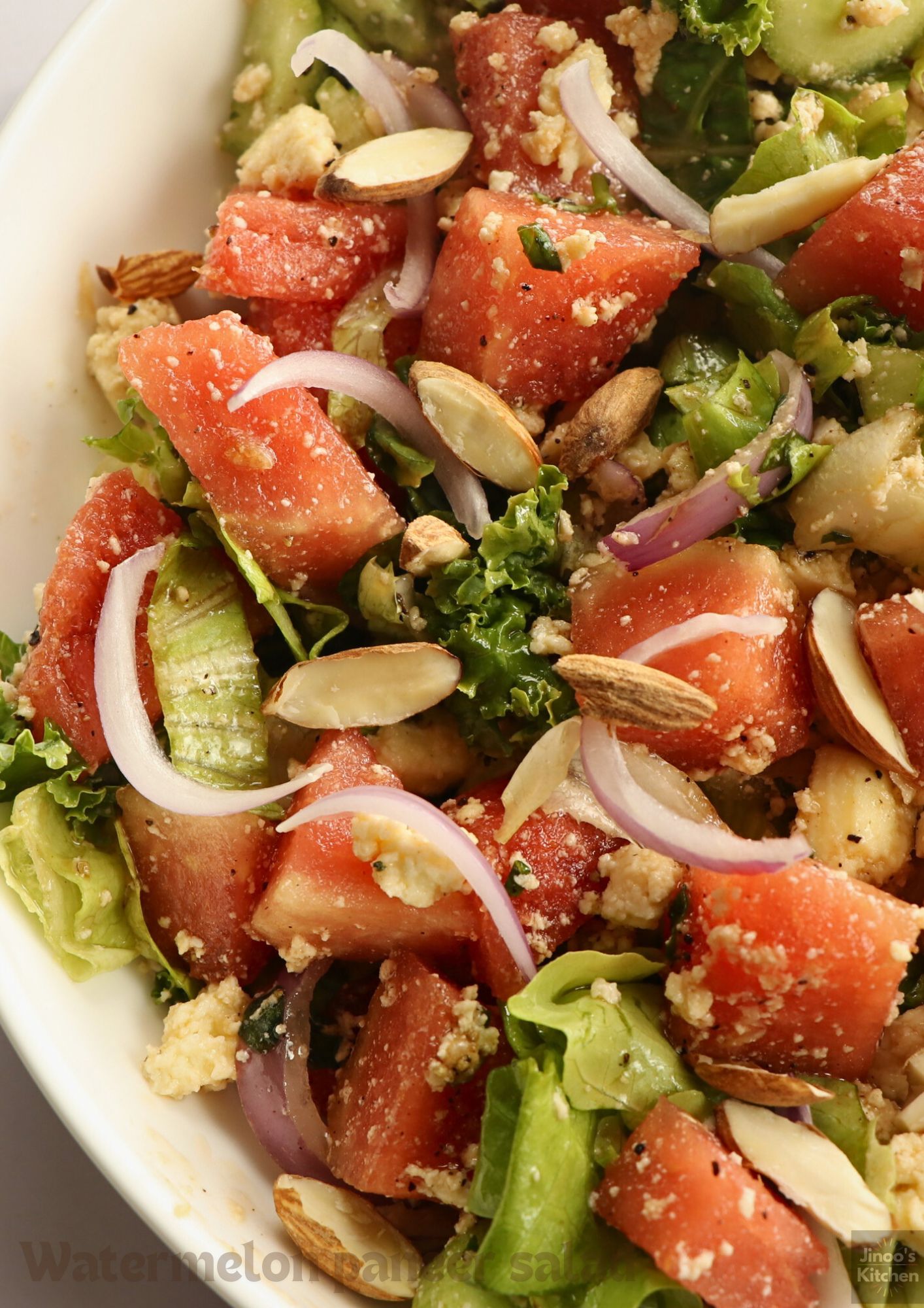 watermelon paneer salad