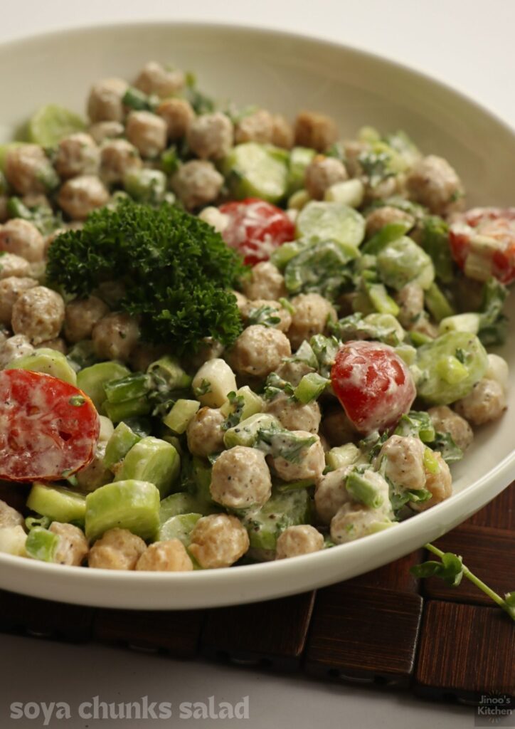 soya chunks salad