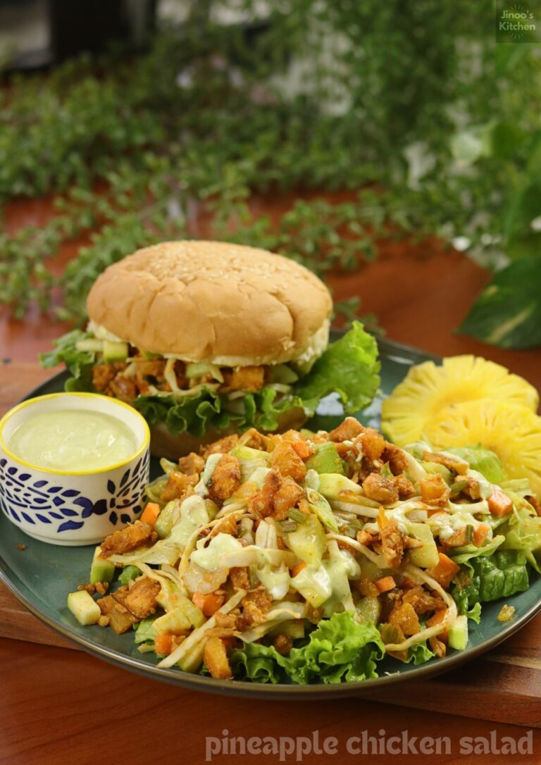 Pineapple Chicken Salad Recipe Indian Style | Sweet And Spicy With Pineapple Dressing