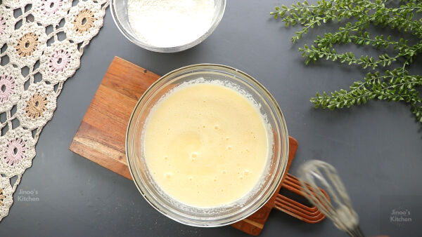 WET INGREDIENTS FOR ORANGE LOAF CAKE