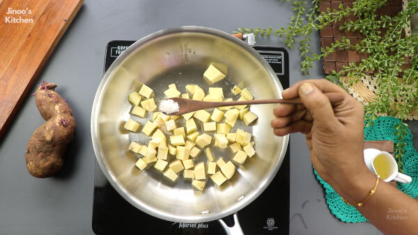 roasted sweet potato salad - roasting of sweet potato4