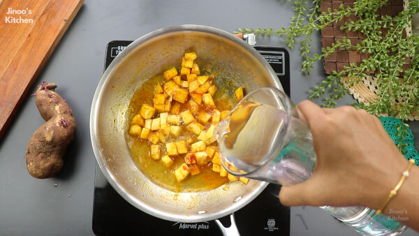 roasted sweet potato salad - roasting of sweet potato7