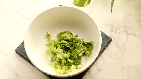 chopped lettuce  pasta salad