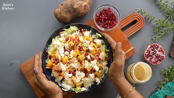 final serving of sweet potato salad