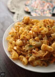 masala macaroni street food style pasta